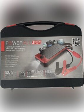 POWERALL SUPREME - Portable Power Bank Battery, Jump Starter, & Flashlight.